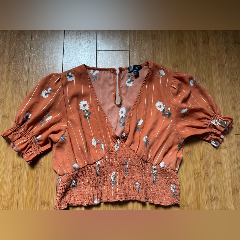 Floral Orange Top